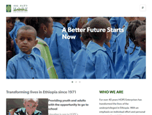 Tablet Screenshot of hopeenterprises.org